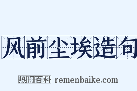 风前尘埃造句是什么意思的图片